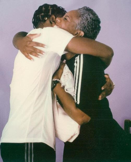 Keisha Caine with her son Noah Lyles.